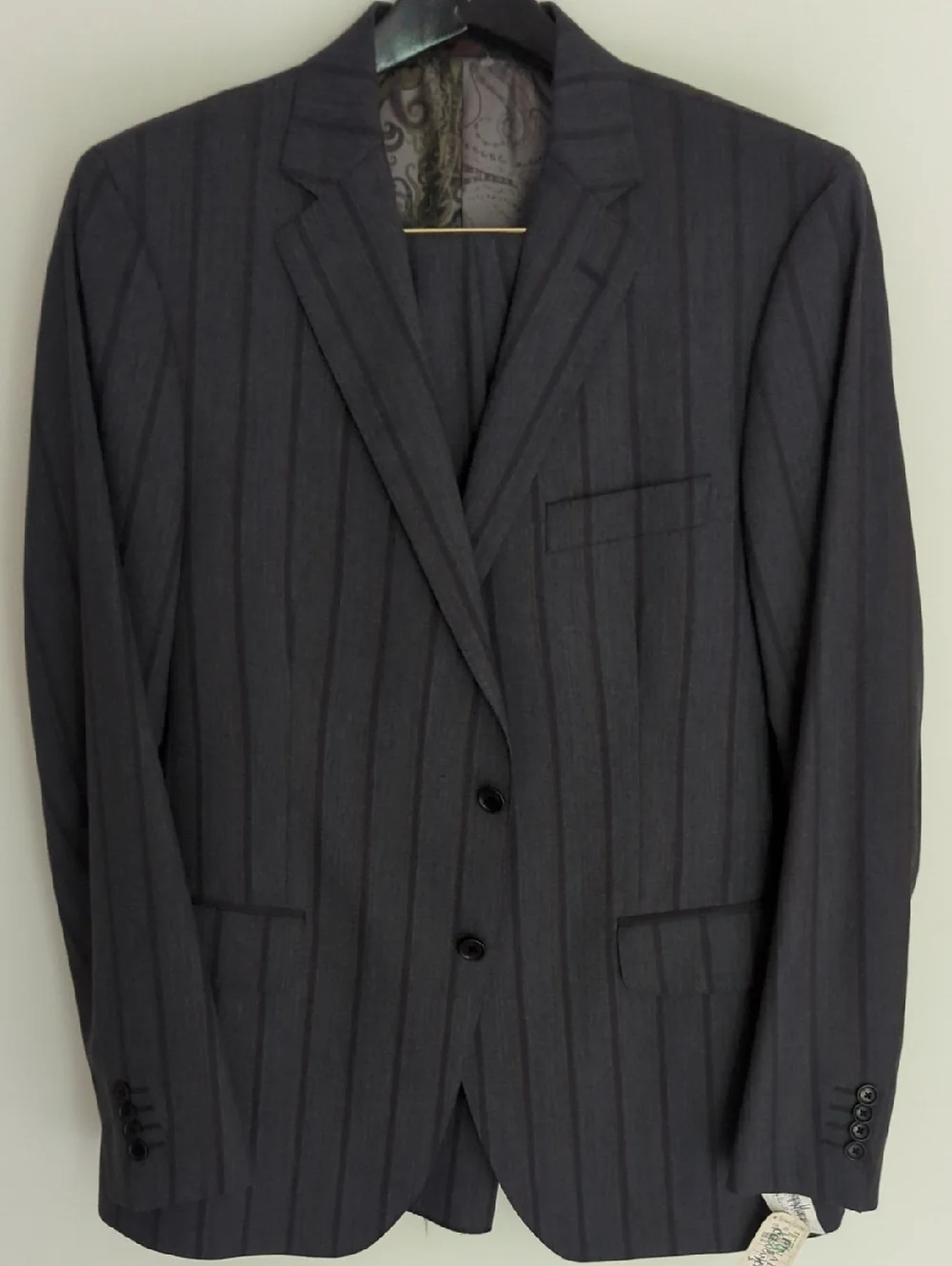 Etro Dark Gray Pinstripe Wool 2-pc Suit